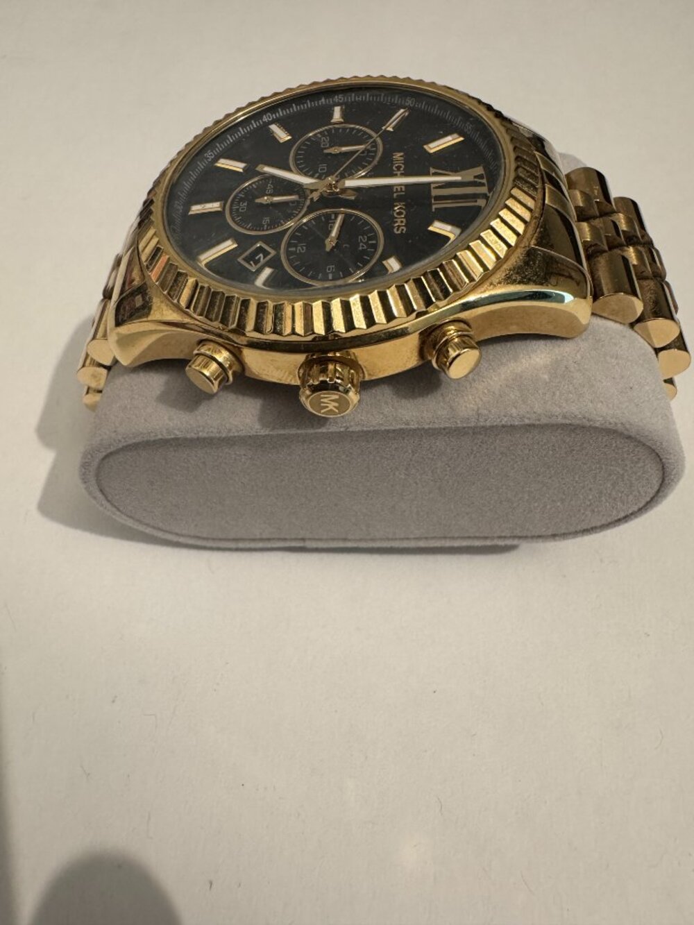 Michael Kors MK8286 Lexington Chronograph Black Dial Gold-tone Men's Watch - Picture 2 of 11